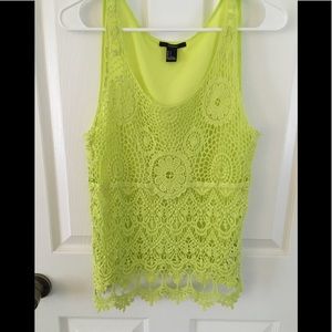 Lime Green Knitted Tank Top